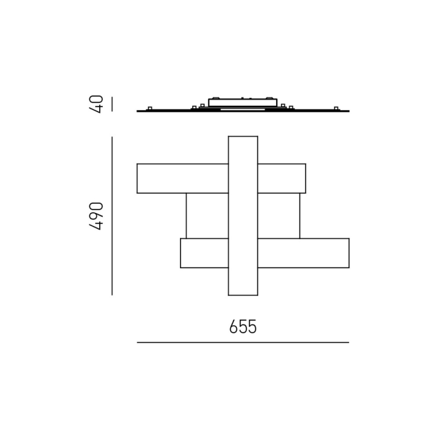 Gea Luce DOHA P P N - LED-kattovalaisin DOHA LED/30W/230V musta