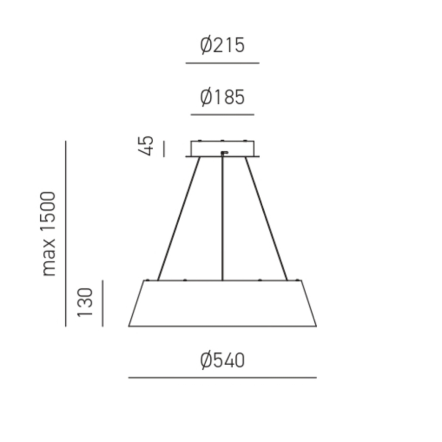 Gea Luce JULIETTE S B - Himmennettävä LED-kattokruunu johdossa JULIETTE LED/50W/230V valkoinen