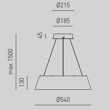 Gea Luce JULIETTE S N - Himmennettävä LED-kattokruunu johdossa JULIETTE LED/50W/230V musta/kulta