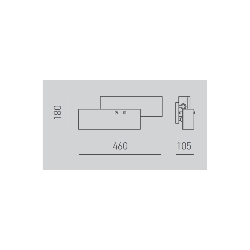 Gea Luce LARA A P arg - Seinävalaisin LARA 2xE14/42W/230V hopea
