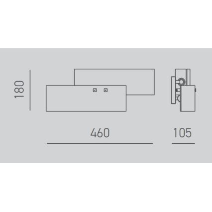Gea Luce LARA A P oro - Seinävalaisin LARA 2xE14/42W/230V kulta