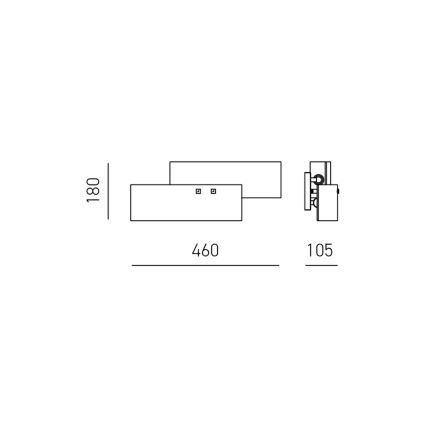 Gea Luce LARA A P oro - Seinävalaisin LARA 2xE14/42W/230V kulta