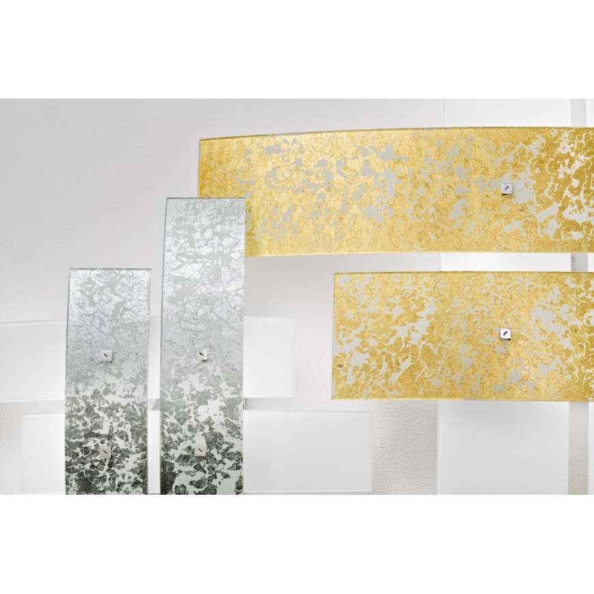 Gea Luce LARA P G arg - Kattovalo LARA 4xE27/52W/230V 91 cm hopea