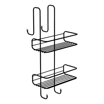 Gedy - Seinäkiinnitteinen suihkuhylly CHROM LINE 49x24 cm mattamusta