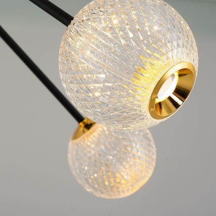 GELA LED ripustettava valaisin 12xLED/5W/230V 3000K musta/kulta