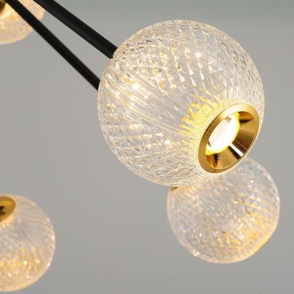 GELA LED ripustettava valaisin 12xLED/5W/230V 3000K musta/kulta