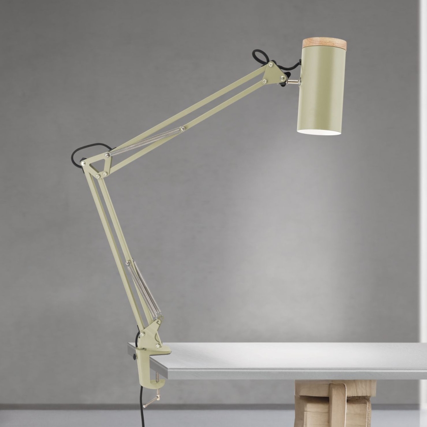 GILI pöytälamppu klipsillä 1xE27/40W/230V vihreä