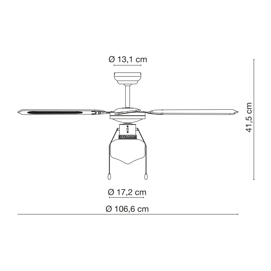 Globo - Kattotuuletin 1xE27/60W/230V