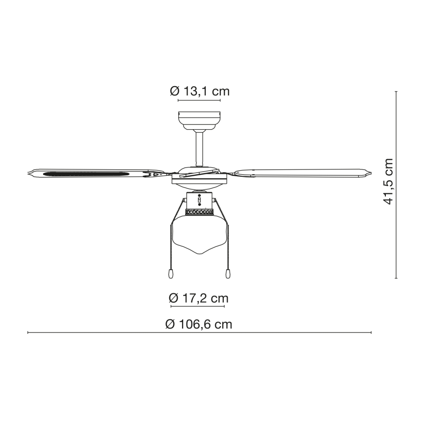 Globo - Kattotuuletin 1xE27/60W/230V