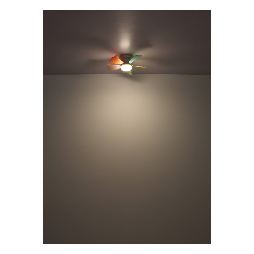 Globo - himmennettävä LED-kattotuuletin LED/10W/230V 3000-6500K monivärinen + kaukosäädin
