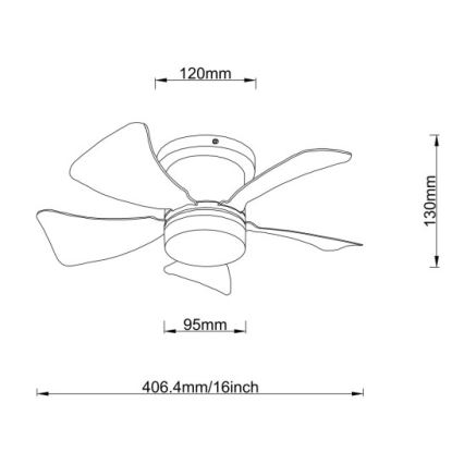 Globo - himmennettävä LED-kattotuuletin LED/10W/230V 3000-6500K monivärinen + kaukosäädin