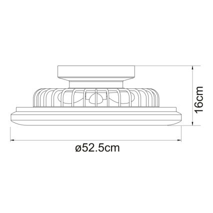 Globo - LED Himmennettävä kattovalo tuulettimella LED/30W/230V 3000-6500K + kaukosäädin