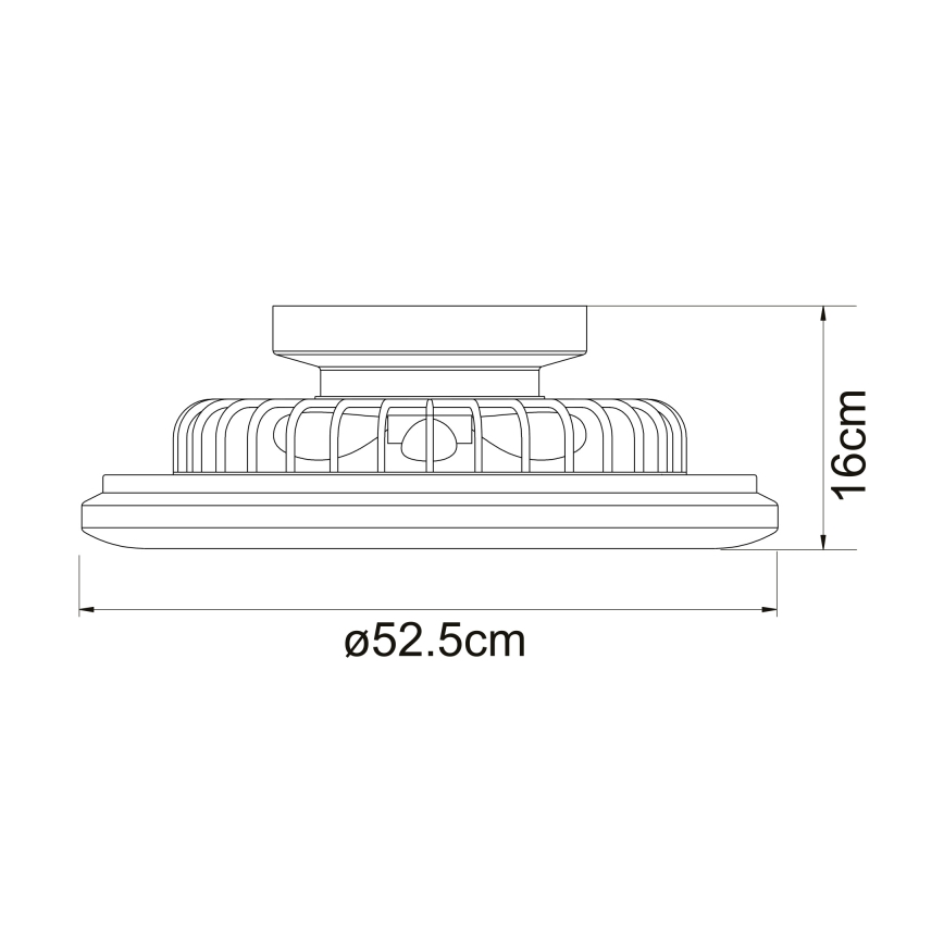 Globo - LED Himmennettävä kattovalo tuulettimella LED/30W/230V 3000-6500K + kaukosäädin