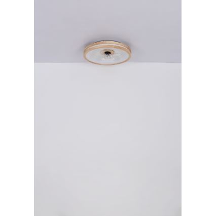 Globo - LED Himmennettävä kattovalaisin tuulettimella LED/30W/230V 2700-6500K ruskea + kauko-ohjaus