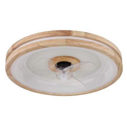 Globo - LED Himmennettävä kattovalaisin tuulettimella LED/30W/230V 2700-6500K ruskea + kauko-ohjaus