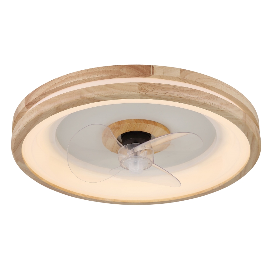 Globo - LED Himmennettävä kattovalaisin tuulettimella LED/30W/230V 2700-6500K ruskea + kauko-ohjaus