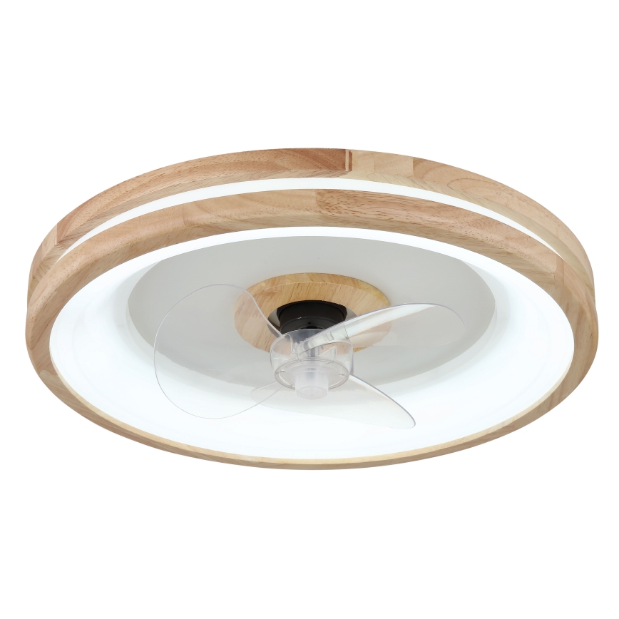 Globo - LED Himmennettävä kattovalaisin tuulettimella LED/30W/230V 2700-6500K ruskea + kauko-ohjaus