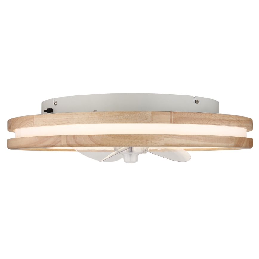 Globo - LED Himmennettävä kattovalaisin tuulettimella LED/30W/230V 2700-6500K ruskea + kauko-ohjaus