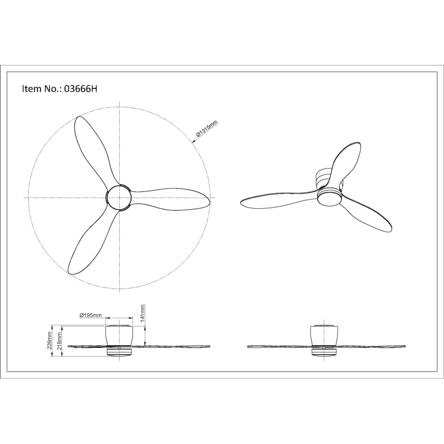 Globo - LED himmennettävä kattotuuletin LED/20W/230V 3000-6500K + kaukosäädin