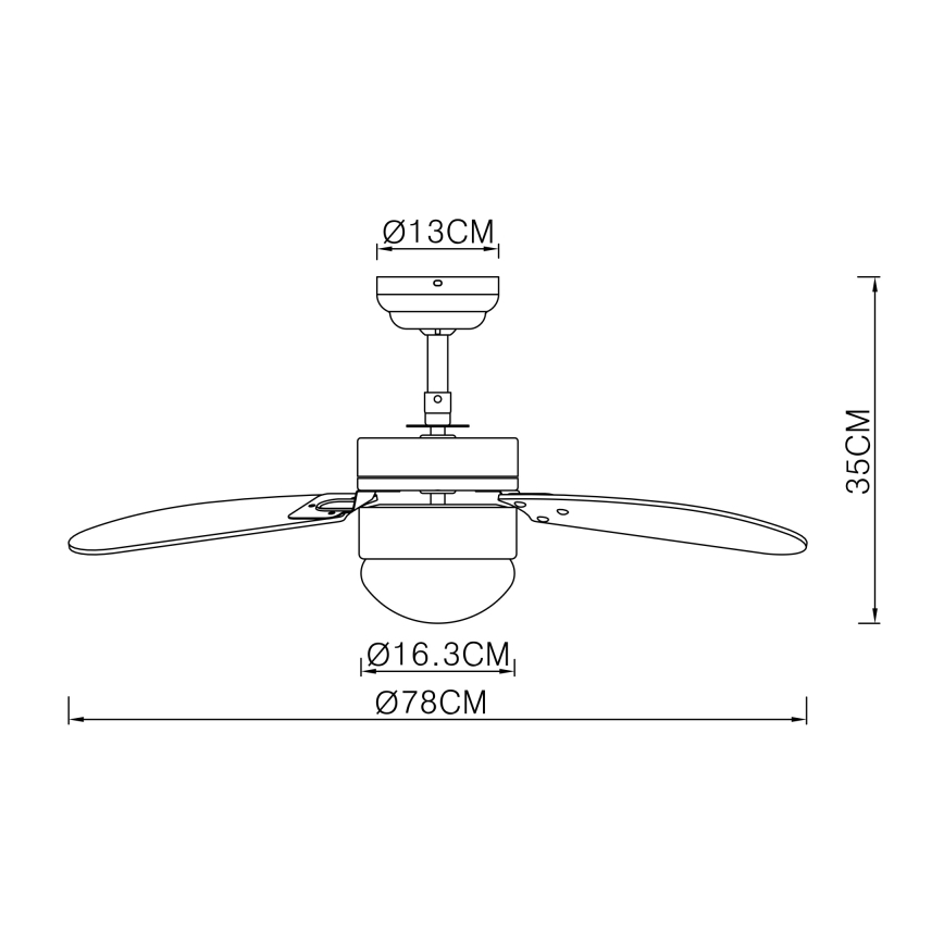 Globo - Kattotuuletin 1xE14/60W/230V