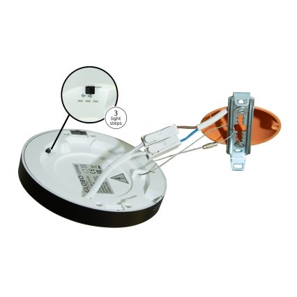 Globo - LED-kattovalaisin LED/18W/230V 3000/4000/6500K musta