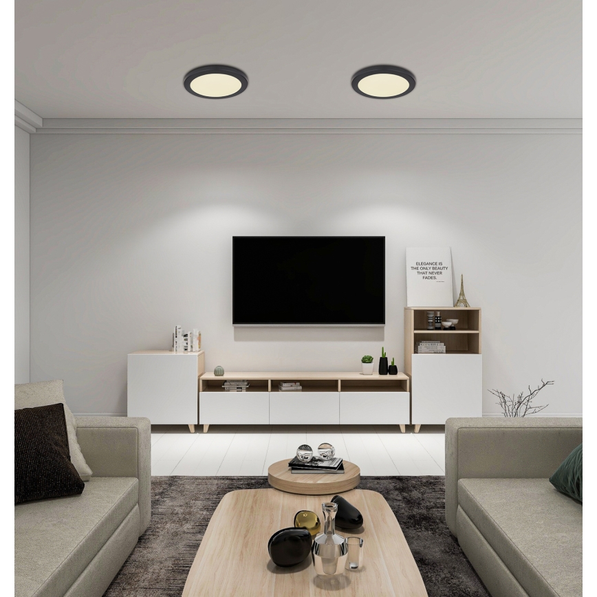 Globo - LED-kattovalaisin LED/24W/230V 3000/4000/6500K musta