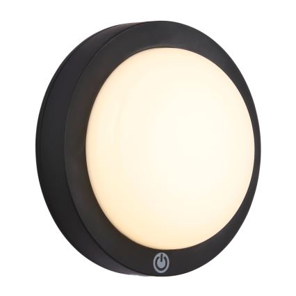 Globo - LED ladattava kosketusseinävalaisin LED/1,2W/3,7V halkaisija 15 cm 1800 mAh musta