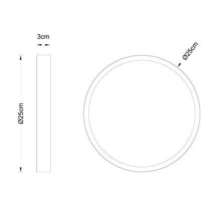 Globo - LED-kattovalaisin LED/15W/230V halkaisija 25 cm