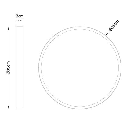 Globo - LED-kattovalaisin LED/22W/230V halkaisija 35 cm