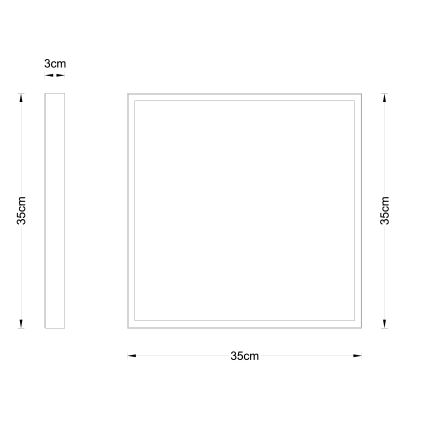Globo - LED-kattovalaisin LED/22W/230V 35x35 cm