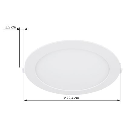 Globo - LED upotettava valo LED/18W/230V 4000K halkaisija 22,4 cm