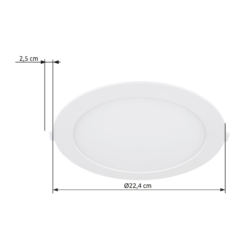 Globo - LED upotettava valo LED/18W/230V 4000K halkaisija 22,4 cm