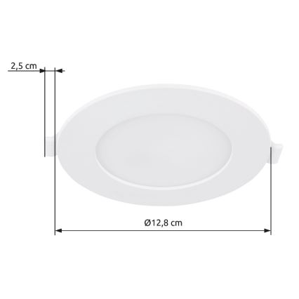 Globo - LED upotettava valo LED/6W/230V 4000K halkaisija 12,8 cm