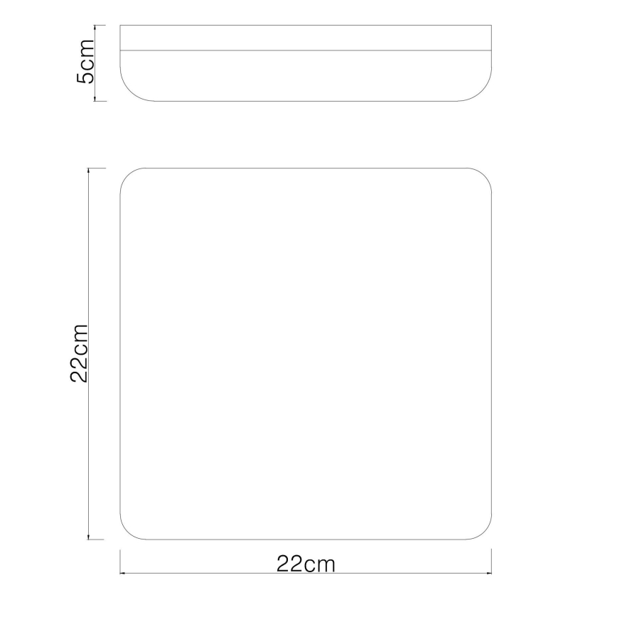 Globo - LED-kattovalaisin LED/12W/230V 4000K 22x22 cm valkoinen