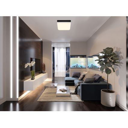 Globo - LED-kattovalaisin LED/8W/230V 4000K 12x12 cm musta