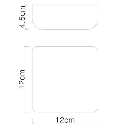 Globo - LED-kattovalaisin LED/8W/230V 4000K 12x12 cm valkoinen