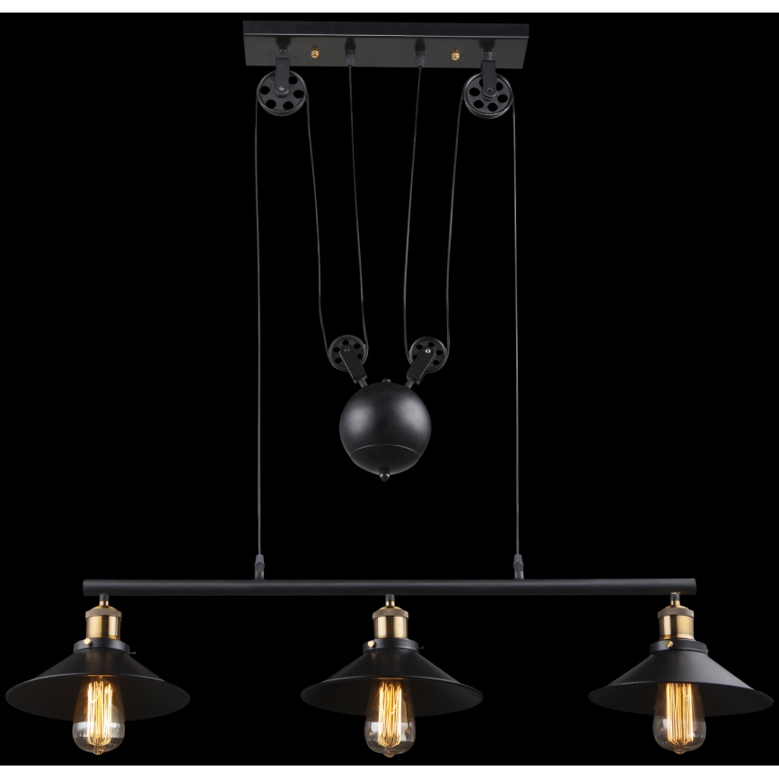 Globo - Kattokruunu johdossa 3xE27/60W/230V