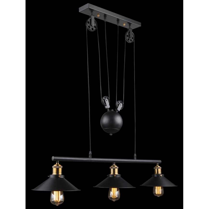 Globo - Kattokruunu johdossa 3xE27/60W/230V