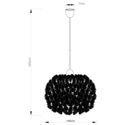 Globo - Kattokruunu narulla 1xE27/40W/230V