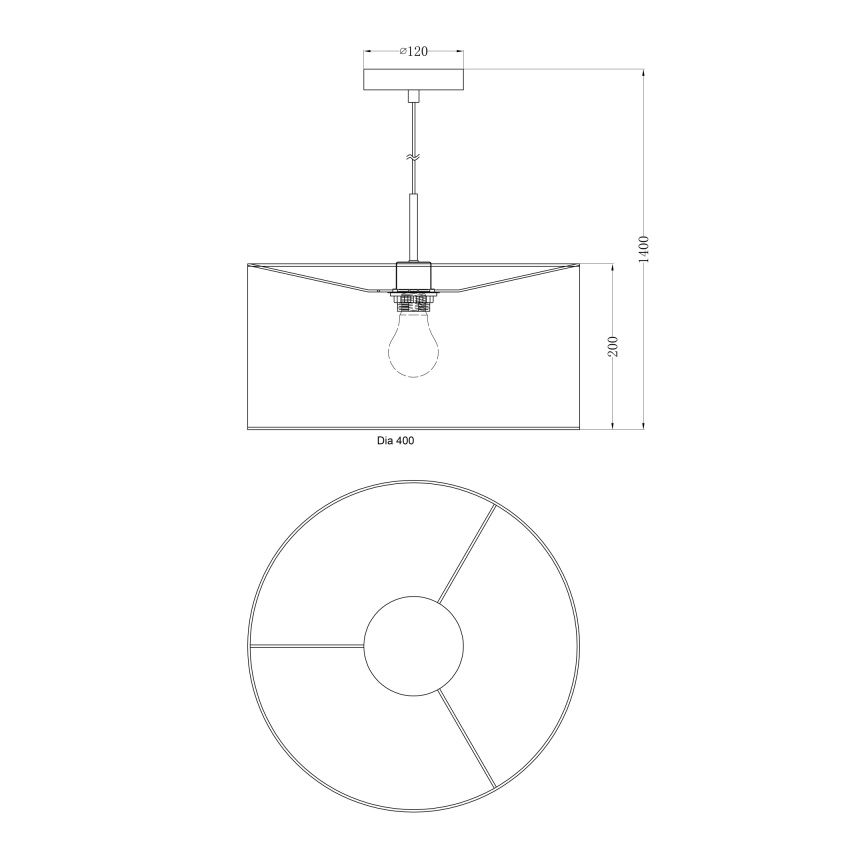 Globo - Kattokruunu 1xE27/60W/230V