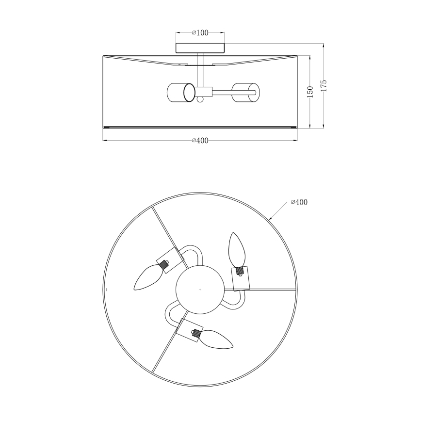 Globo - Kattovalo 3xE14/40W/230V