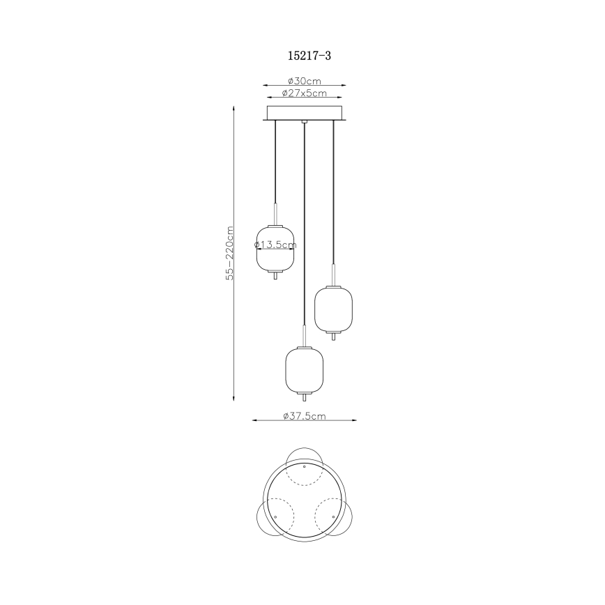 Globo - LED-kattokruunu johdossa LED/20W/230V