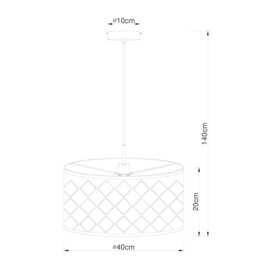 Globo - Kattokruunu narulla 1xE27/60W/230V