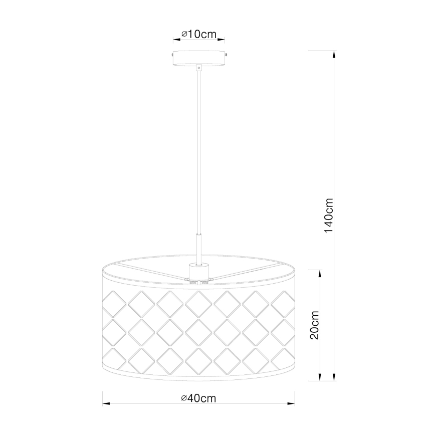 Globo - Kattokruunu narulla 1xE27/60W/230V