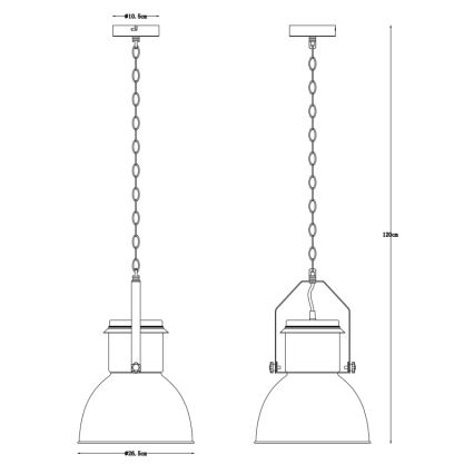 Globo 15282 - Kattokruunu ketjussa KUTUM 1xE27/40W/230V