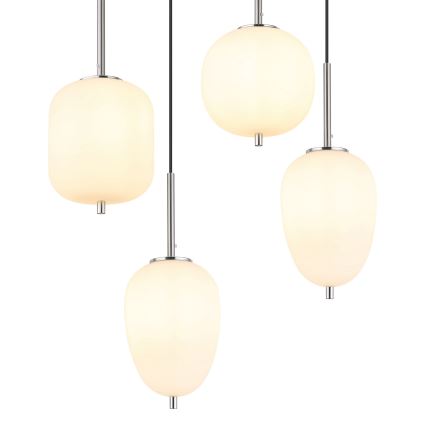 Globo - Kattokruunu johdossa 6xE14/40W/230V kiiltävä kromi