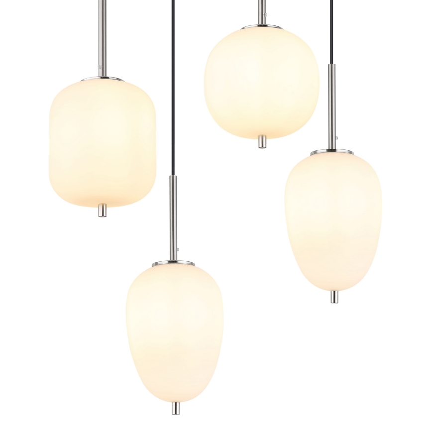 Globo - Kattokruunu johdossa 6xE14/40W/230V kiiltävä kromi