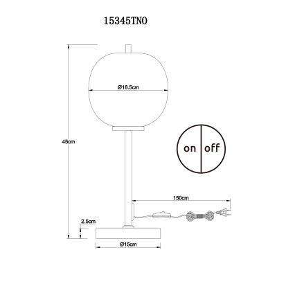 Globo - Pöytävalaisin 1xE14/40W/230V mattakromi