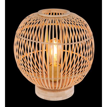 Globo - Pöytävalaisin 1xE27/60W230V bambu