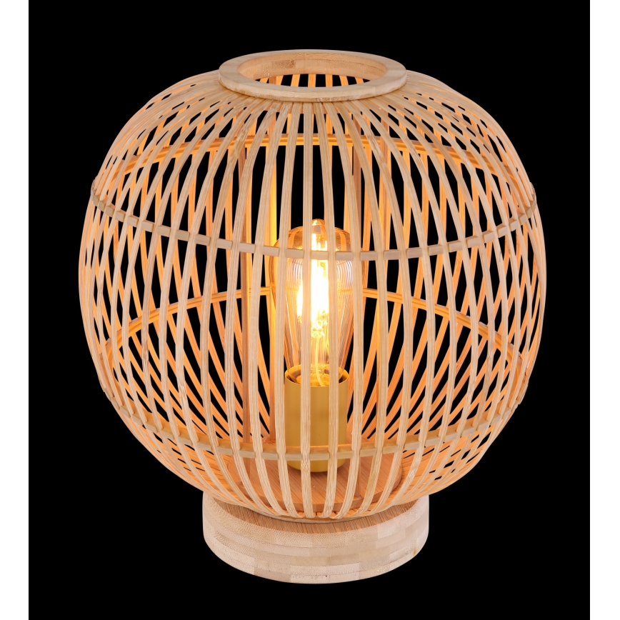 Globo - Pöytävalaisin 1xE27/60W230V bambu